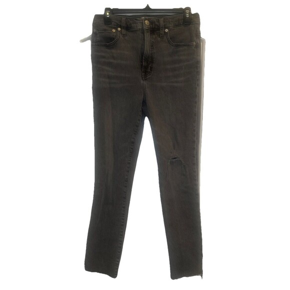Madewell Women’s Perfect Vintage High Rise Tapered Raw Hem Conser/Gray Jeans-27 - Picture 1 of 11